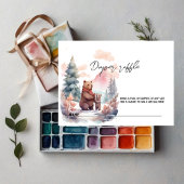 冬の森のおむつラッフル エンクロージャーカード