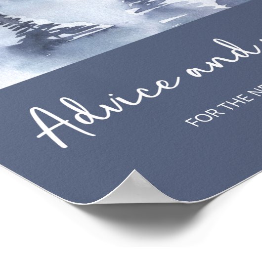 冬の森のアドバイスと新婚の願い ポスター (角)