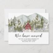 冬の森のアドレスの変更を移動 案内状 (正面)