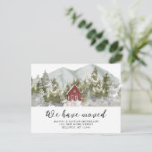 冬の森のアドレスの変更を移動 案内状 (スタンド正面)