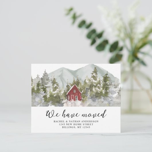 冬の森のアドレスの変更を移動 案内状 (スタンド正面)