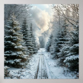 ❄️ 冬の森のウォールアート 自然の装飾 🌲 ポスター (正面)