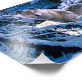 冬の森のオオカミ絵画の フォトプリント            (角)