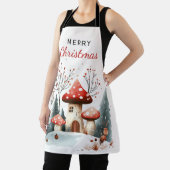 冬の森のキノコのメリークリスマス エプロン (インサイチュ)