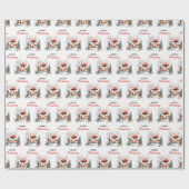 冬の森のキノコのメリークリスマス ラッピングペーパー (フラット)