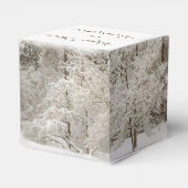 冬の森のギフトボックスパーソナライズされたホリデーボックス フェイバーボックス (裏面サイド)