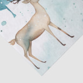 冬の森のクリスマスに水色の鹿 薄葉紙 (詳細)