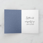 冬の森のクリスマスクロスカントリースキーヤー カード (内部)