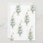 冬の森のクリスマスツリーカード 招待状 (裏面)