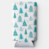冬の森のクリスマスツリー スリム缶クーラー (裏面)