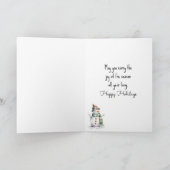 冬の森のクリスマスバック カード (内部)