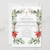 冬の森のクリスマスファースト・神聖な聖餐式 招待状 (正面)