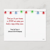 冬の森のクリスマスレッドカバー橋 シーズンポストカード (裏面)