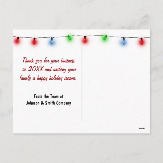 冬の森のクリスマスレッドカバー橋 シーズンポストカード (裏面)