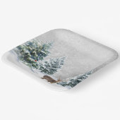 冬の森のクリスマス鹿 ペーパープレート (傾斜あり)