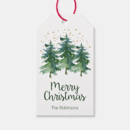 冬の森のクリスマス ギフトタグ