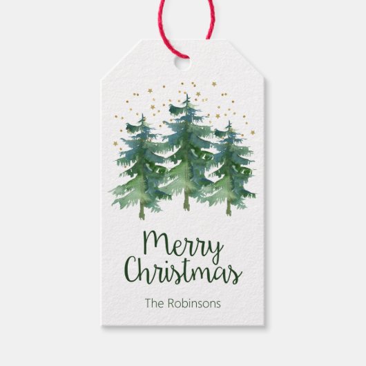 冬の森のクリスマス ギフトタグ (正面)