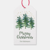 冬の森のクリスマス ギフトタグ (裏面)