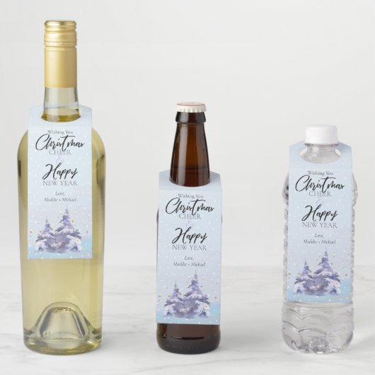 🎁 冬の森のクリスマス ボトルハンギングタグ ボトルネックタグ (インサイチュ)