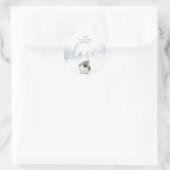 冬の森のシーンバード ラウンドシール (バッグ)