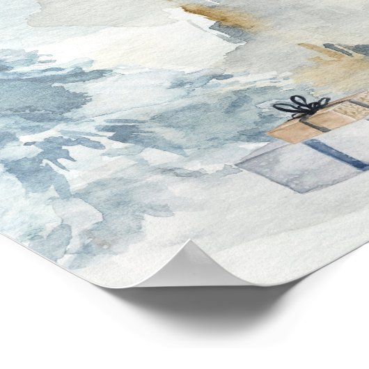 冬の森のジェンダーが男の子または女の子のグラフを明らかにする ポスター (角)