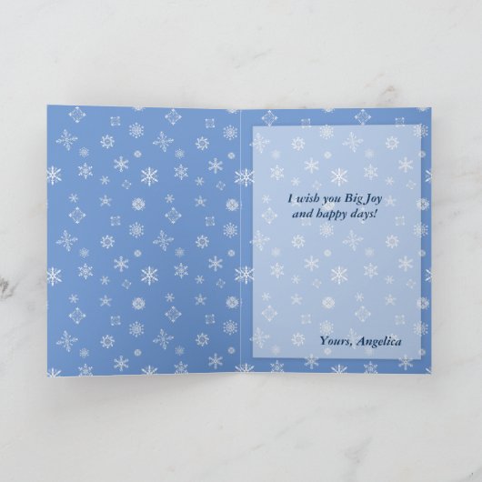 冬の森のスタイルで死んだモロと鳥ロシアの シーズンカード (内部)