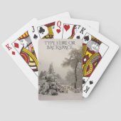 冬の森のトランプカパーソナライズされたード トランプ (裏面)