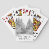 冬の森のトランプカパーソナライズされたード トランプ (裏面)