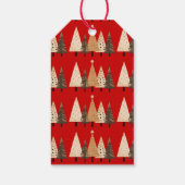 冬の森のニュートラル風景写真クリスマス ギフトタグ (裏面)