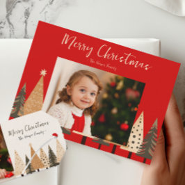 冬の森のニュートラル風景写真クリスマス シーズンカード