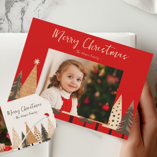 冬の森のニュートラル風景写真クリスマス シーズンカード