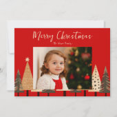 冬の森のニュートラル風景写真クリスマス シーズンカード (正面)