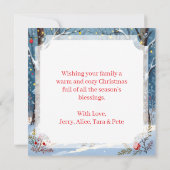 冬の森のフェスティバル鹿 カード (裏面)