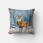 冬の森のフェスティバル鹿 クッション (正面)