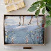 冬の森のフェスティバル鹿 薄葉紙 (ギフト)