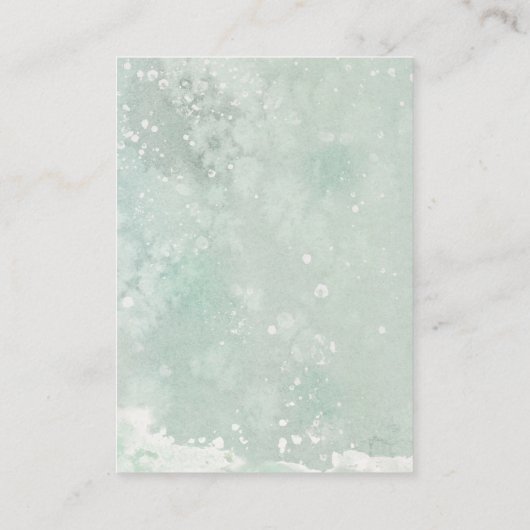 冬の森のフォックスブックのベビーリクエストカード エンクロージャーカード (裏面)