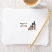 冬の森のベアーズスカンジアドレス ラベル (インサイチュ)