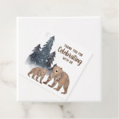 冬の森のベアーズスカンジニュートラル赤ちゃんシャワー フェイバータグ (インサイチュ)