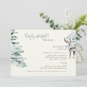 冬の森のベイビーシャワー「外は寒いよ」 招待状 (スタンド正面)