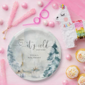 冬の森のベビーその冷たい外の赤ちゃんシャワー ペーパープレート (パーティー)