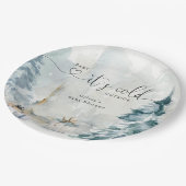 冬の森のベビーその冷たい外の赤ちゃんシャワー ペーパープレート (アングル)