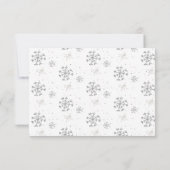 冬の森のベビーその冷たい外シャワー写真 サンキューカード (裏面)