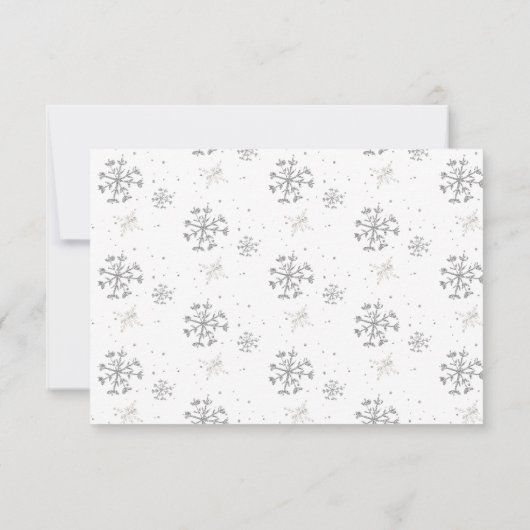 冬の森のベビーその冷たい外シャワー写真 サンキューカード (裏面)