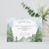 冬の森のベビーシャワー感謝カード (スタンド正面)