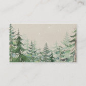 冬の森のベビーシャワー – おむつラッフルカード エンクロージャーカード (裏面)