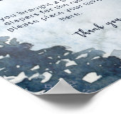 冬の森のベビー冷たい外おむつラッフル ポスター (角)