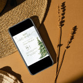 冬の森のベビー寒い外の赤ちゃんシャワー 招待状