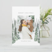 冬の森のホリデーカード シーズンカード (スタンド正面)