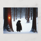 冬の森のモグラ ポストカード (正面)