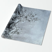 冬の森のヴィンテージの森林の雪に覆われた木々